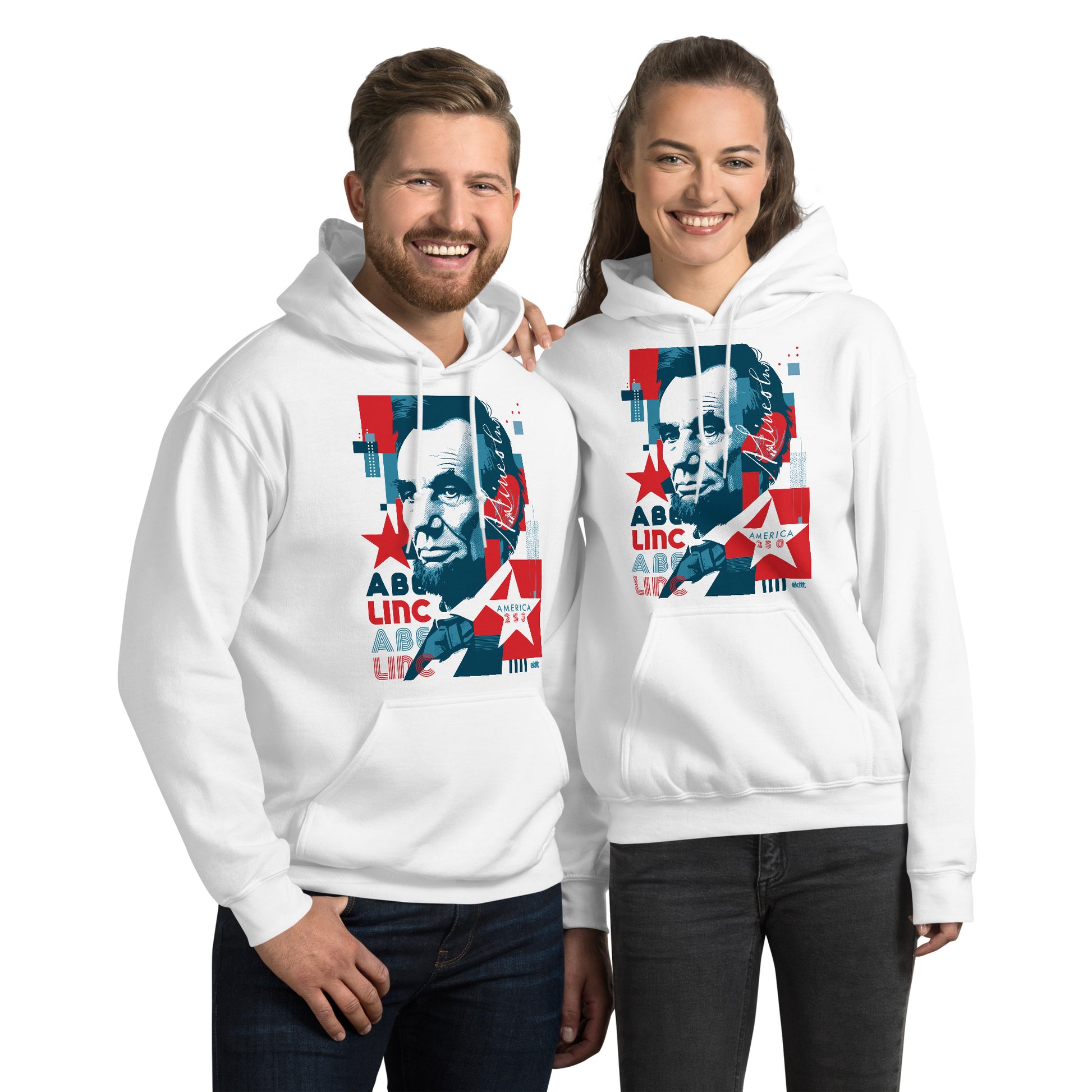 Vintage-inspired Abraham Lincoln America 250 t-shirt celebrating the 1776 to 2026 Semiquincentennial