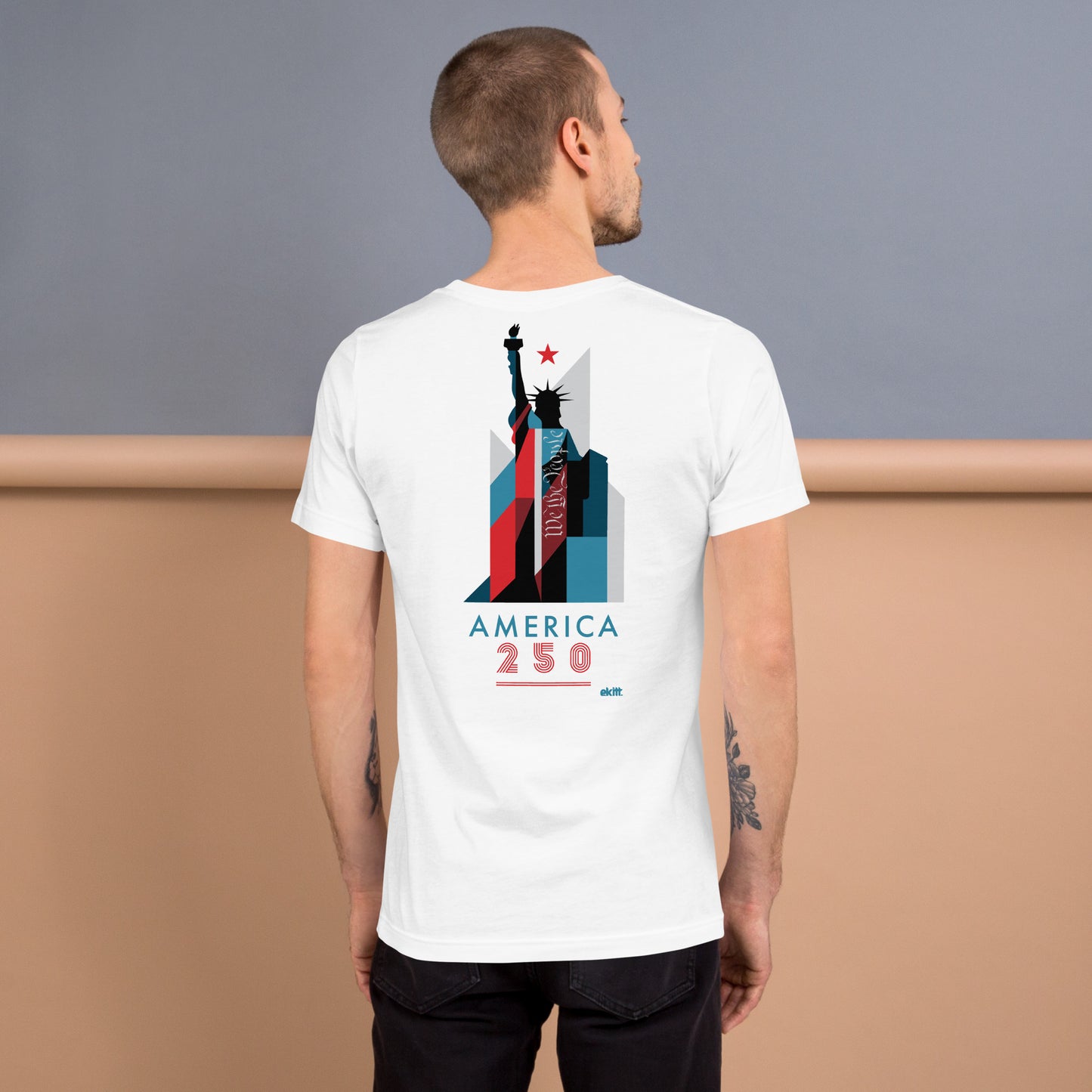 Vintage-inspired Statue of Liberty America 250 t-shirt commemorating the 1776 to 2026 Semiquincentennial