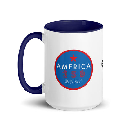 Vintage-inspired Abraham Lincoln America 250 mug celebrating the 1776 to 2026 Semiquincentennial